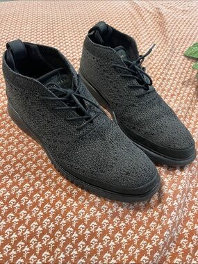 Cole Haan Black Knit Chukka Boots